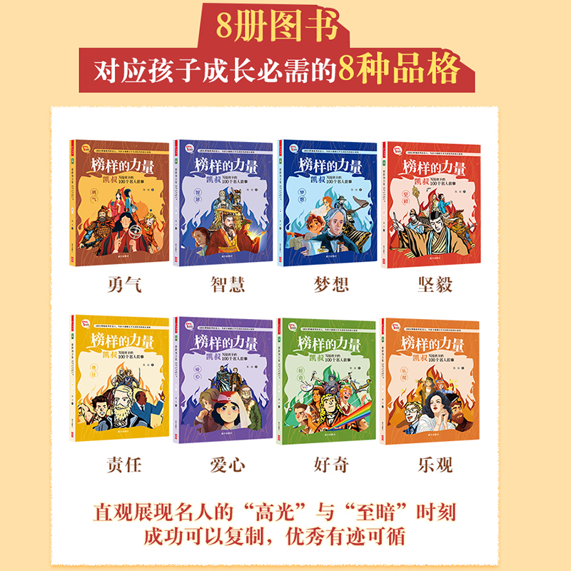 榜样的力量全套8册凯叔写给孩子的100个名人故事小学生三四五六年级儿童课外阅读书籍6-12岁儿童阅读书目配套有声故事凯叔讲故事 - 图1