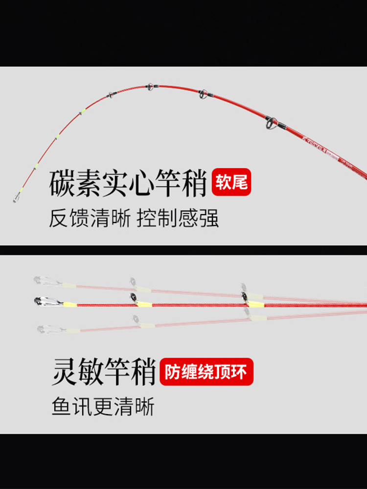 近海小船竿慢摇铁板竿桥钓岸抛筏竿软尾筏钓杆海钓竿白果子船钓竿 - 图0