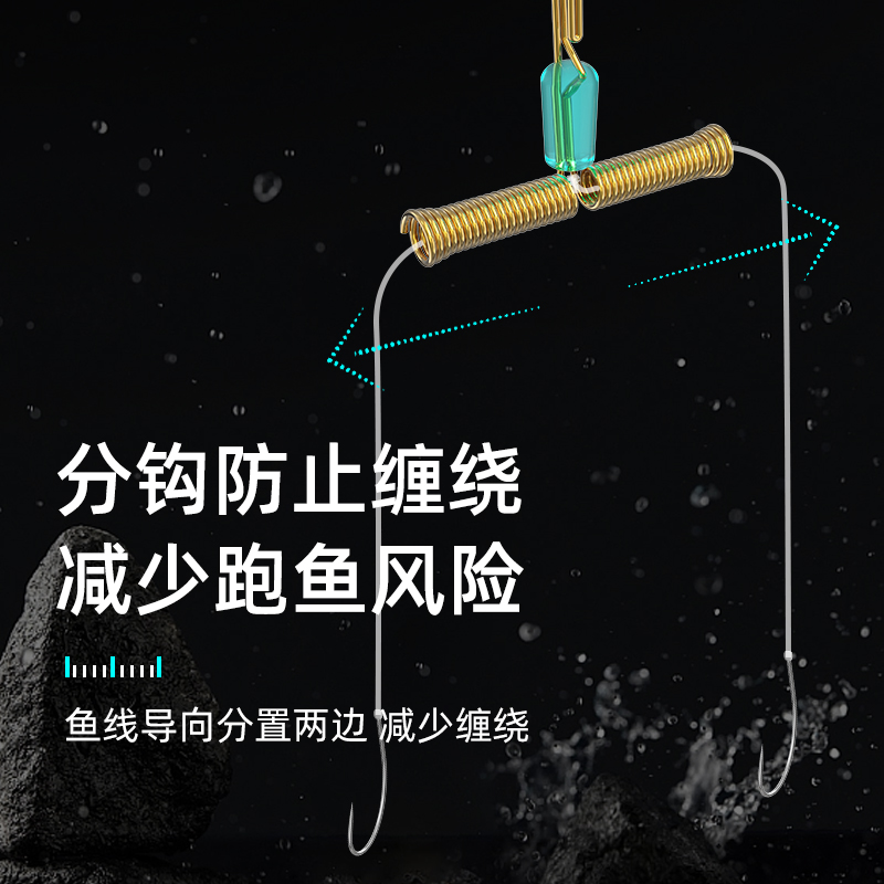 鱼钩分叉器弹簧快挂子线分钩器防缠绕子线分线器钓鱼用品大全配件-图0