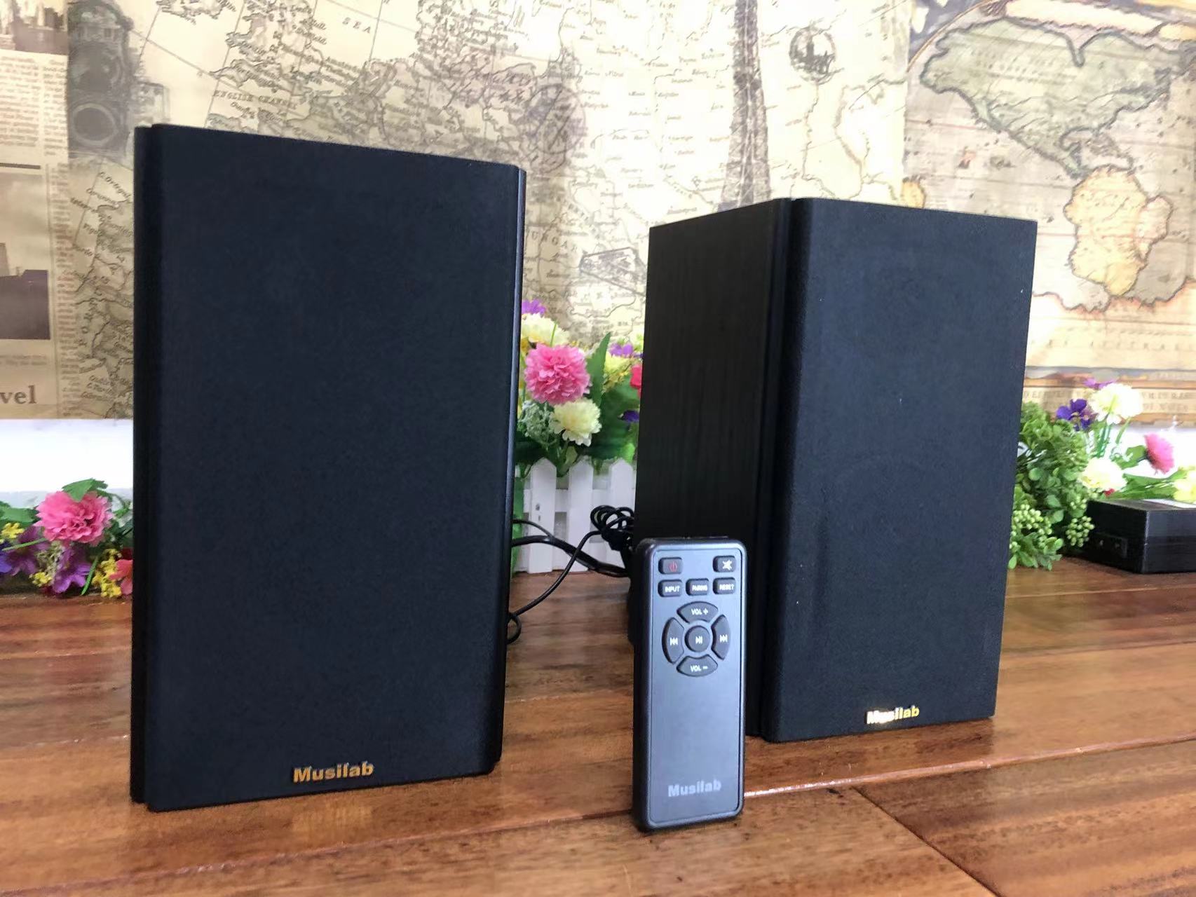 全木质HIFi发烧级蓝牙有源音箱2.0书架音响桌面多媒体电脑电视用 - 图3