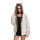 FDR cotton-padded jacket thickened couple hooded leopard print cotton jacket