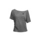 FDR official store striped blouse with off-shoulder short sleeves