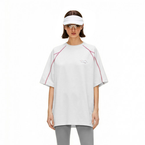 FDR官方店 山脉印花运动撞色哈苏线短袖户外跑步骑行T恤男女夏季 - 图2