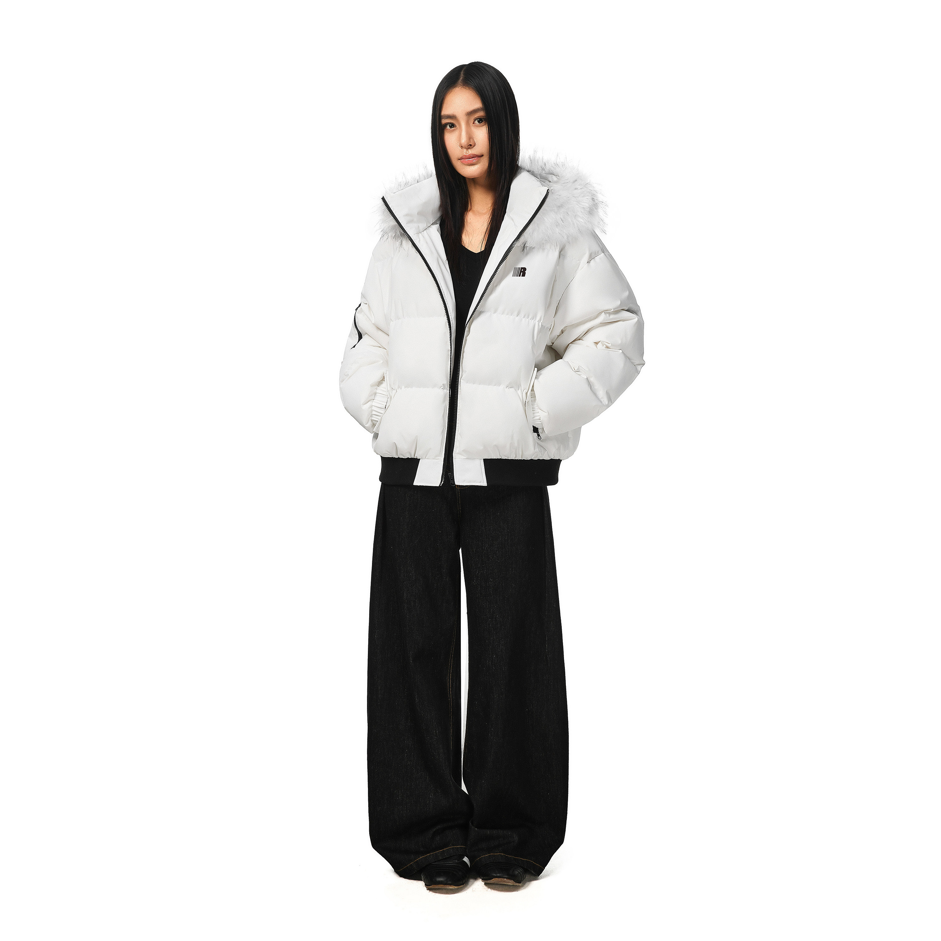 FDR官方店 撞色毛领工装派克服厚外套男款2025新款羽绒服冬季女款,淘宝优惠券,粉丝福利购,淘宝优惠卷