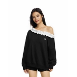 Удерживающая тепло осенняя толстовка, спортивный костюм, лонгслив, открытые плечи и длинный рукав