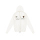 FDR Official Store Hot Girl Slim Badge Sweater Women's Spring Retro Sports Hooded Sweater Cardigan Top