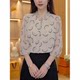 Blouse ຄົນອັບເດດ: ດອກມີ trim ເຊື້ອເຫັດ