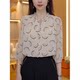 Blouse ຄົນອັບເດດ: ດອກມີ trim ເຊື້ອເຫັດ