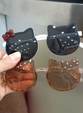 儿童个性小脸可爱猫耳朵公主宝宝遮阳太阳镜防紫外线偏光墨镜
