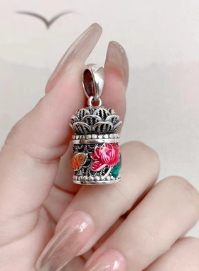 景泰蓝工艺可打开新中式镂空吊坠