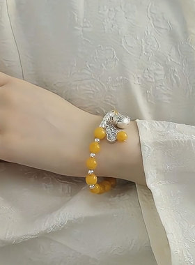 925银民族风暴富招财猫精致手链