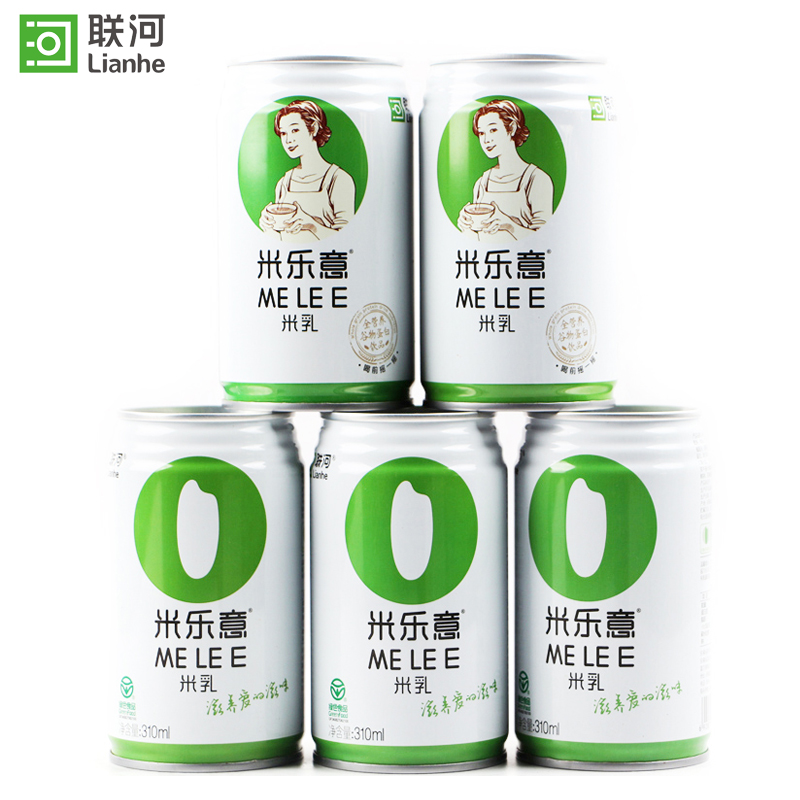 联河米乐意原味米乳310ml*12罐植物蛋白饮料营养谷物饮品整箱装-图2