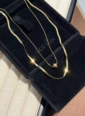 蛇年转运珠单颗925银镀18k金路路通项链送礼叠戴男女百搭礼物新款