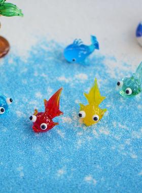 手工玻璃金鱼鱼缸微景造景装饰