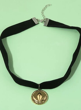 冰雪奇缘周边项圈安娜小天使同款cos圆形吊坠项链小众高级感配饰