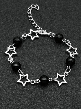 ins星星仿珍珠手链情侣闺蜜手链一对日韩高级感学生潮流配饰礼物