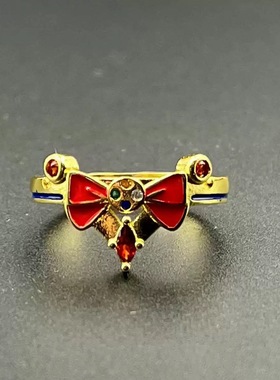 美少女战士周边戒指水冰月同人设计蝴蝶结小众卡通动漫cos指环