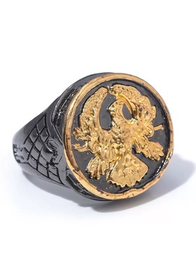沙丘2周边开口戒指厄崔迪家族老鹰印章指环小众高级感欧美cos配饰