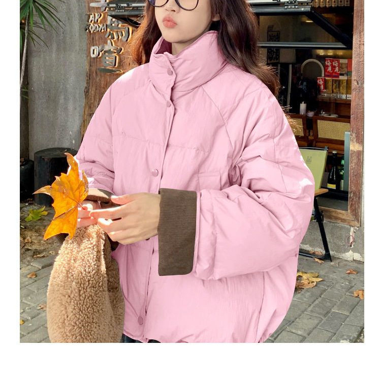 粉色甜美减龄百搭立领棉服女2026年秋冬季新款小个子加厚短款外套,淘宝优惠券,粉丝福利购,淘宝优惠卷