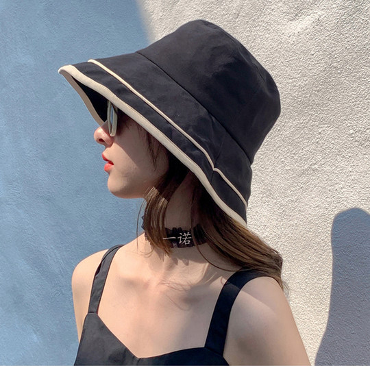 Bucket Hat Women's Summer Thin Breathable Korean Style All-Matching Sun Hat Yinuo Sun Hat Sun Protection UV Hat Tide