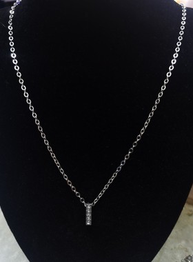 diy26抽芯字母上A钻活动铜项链个性毛衣链锁骨链礼物可定制多字母