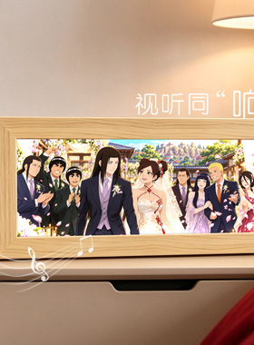火影动漫婚礼合集灯光画卧室伴睡小夜灯二次元漫迷周边礼物摆件