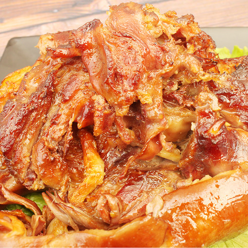 诸城烧烤特产 诸城烧肉 烤猪头肉即食熟食下酒菜 500g 拍一份包邮 - 图1