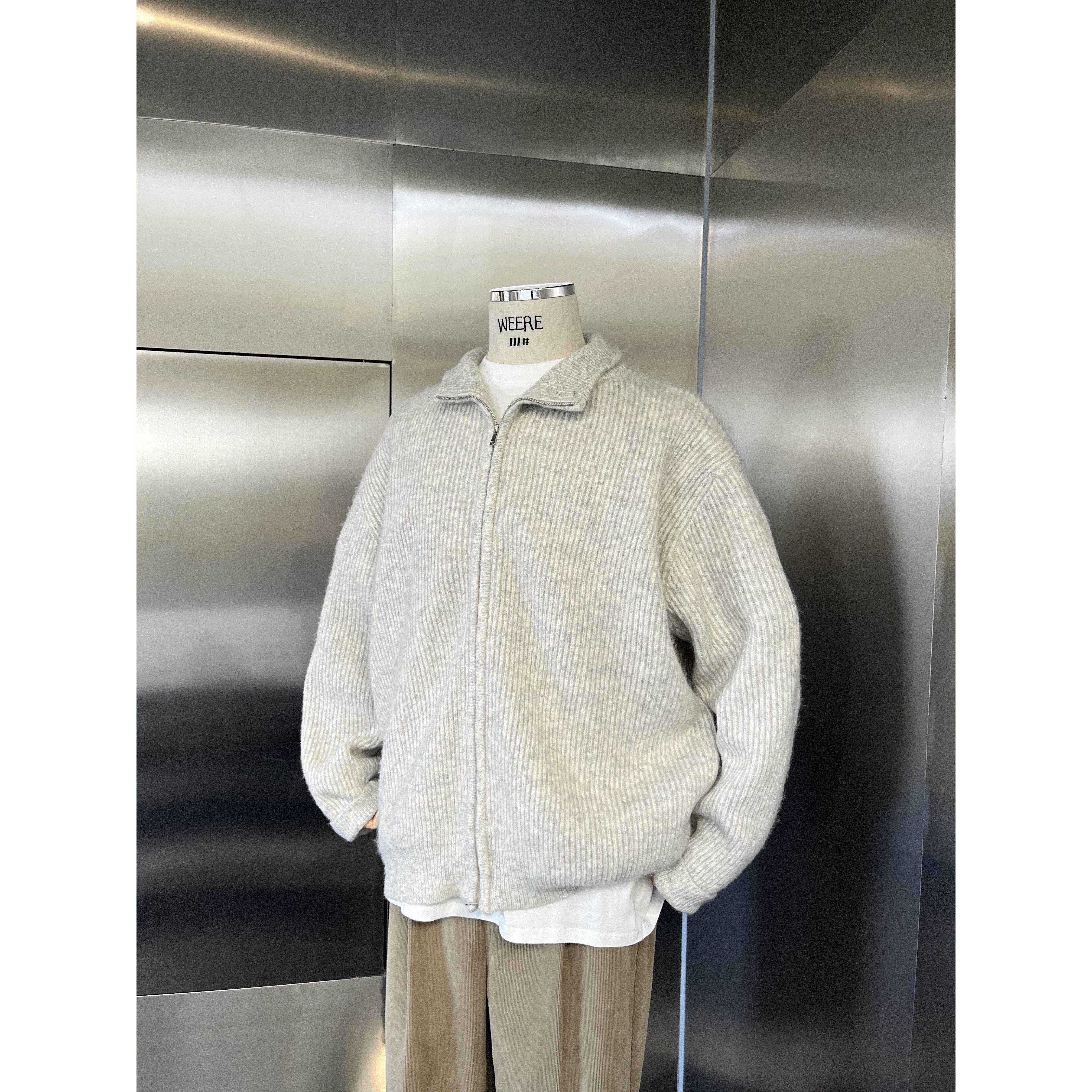 WEERE秋冬新品针织拉链外套原创慵懒宽松休闲高领毛衣开衫男女,淘宝优惠券,粉丝福利购,淘宝优惠卷