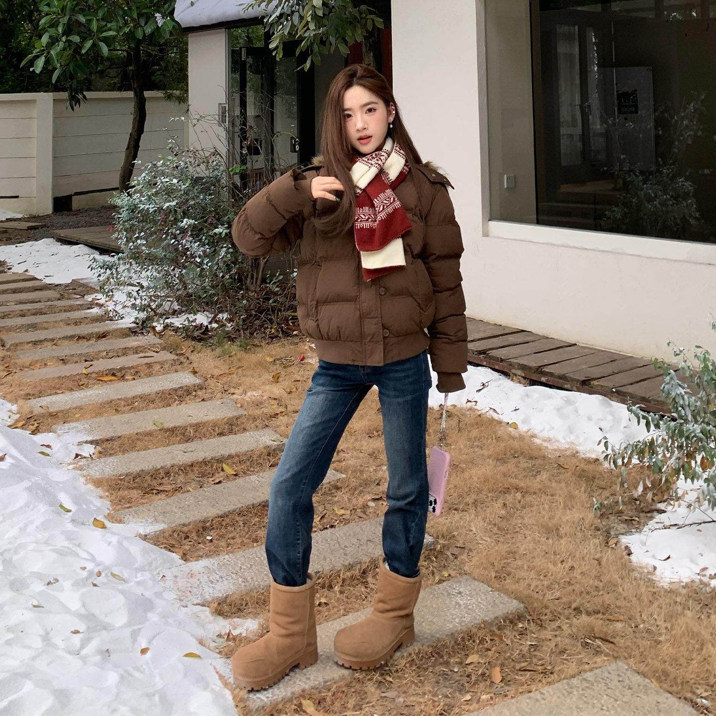 橘子树在哪儿韩系毛领棉衣外套女冬季设计感保暖显瘦气质短款棉服,淘宝优惠券,粉丝福利购,淘宝优惠卷