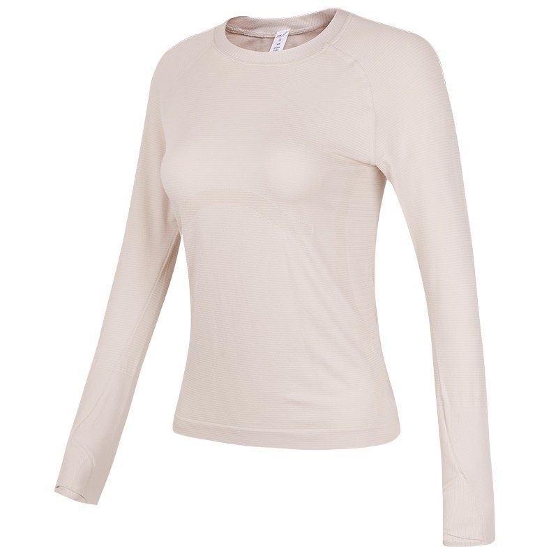 秋季新款瑜伽长袖T恤女修身显瘦高弹圆领运动上衣跑步健身罩衫薄,淘宝优惠券,粉丝福利购,淘宝优惠卷