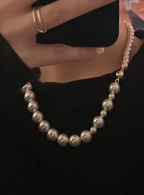 14K包金小众高级金珠磁铁扣项链