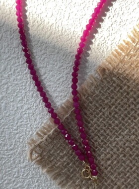 简约时尚百搭火龙果水晶项链