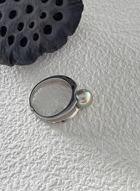 S925纯银轻奢小众精致珍珠戒指