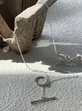 纯银小众设计感极简长链项链女