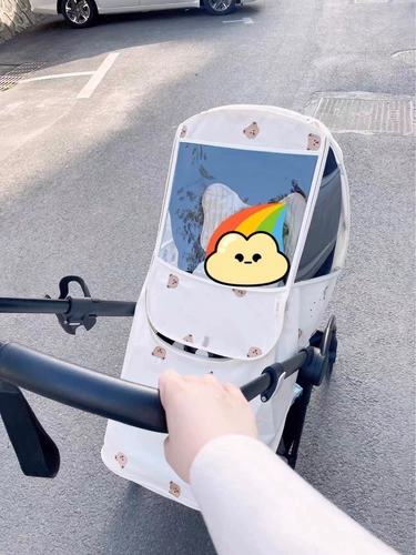 Детская коляска, защитный зимний водонепроницаемый удерживающий тепло ветрозащитный дождевик, Южная Корея