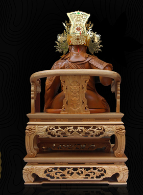 木雕摆件武财神镇宅关公像