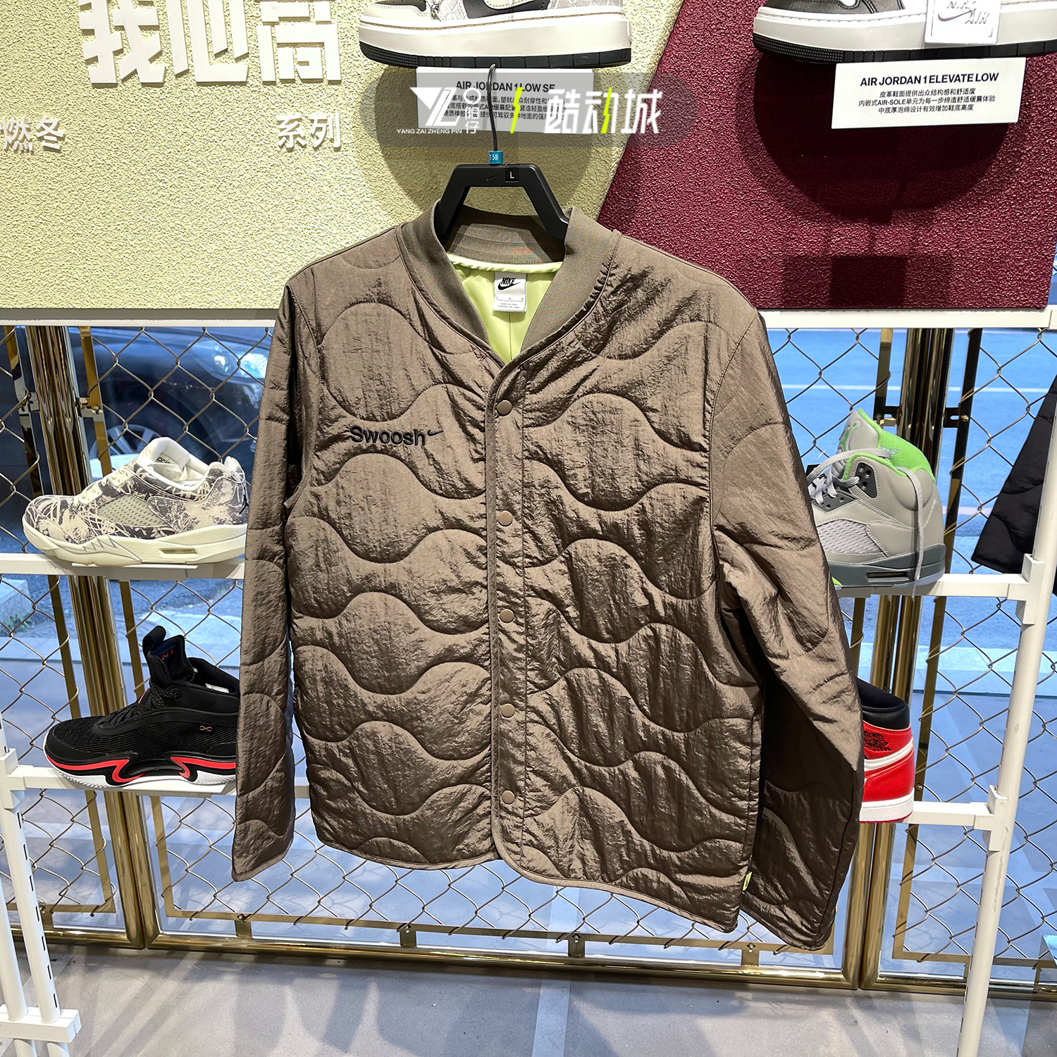 正品NIKE耐克SWOOSH男子休闲棉衣外套运动保暖棉服FB1909-060-031-图2