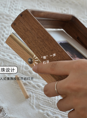 百怡居圆角相框摆台实木高级
