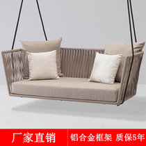 Outdoor autumn Qiannet red hanging basket Home Lazy People Hanging Rattan sofa Sofa Hanging Chair Balcony Rattan chair Courtyard Furniture