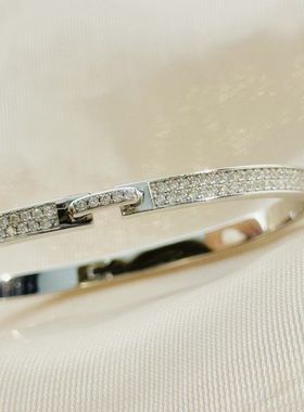 设计师925纯银 尚缘系满钻手镯镶钻精美百搭气质高端大气女神范减