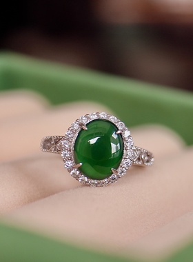 天然a货翡翠戒指大尺寸翡翠珠宝饰品可出爆款珠宝供应链工厂