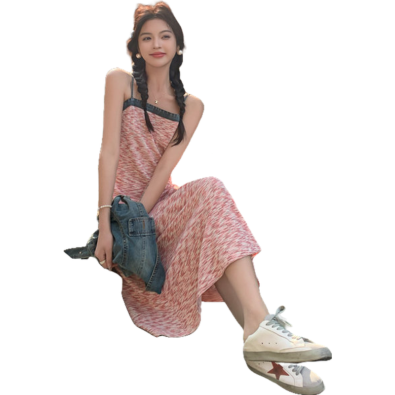 档口优质精品疯狂促销甩卖现货2024夏装新款女装牛仔连衣裙两件套