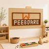 Kindergarten studio background wall solid wood perforated board