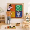 Kindergarten studio background wall solid wood perforated board