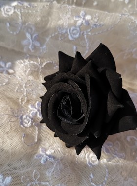 lolita原创丝绒玫瑰时尚小众戒指