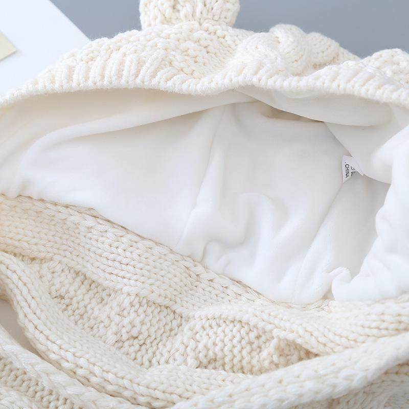 韩版儿童围巾帽子一体加厚保暖针织帽冬季可爱卡通护耳百搭套头帽,淘宝优惠券,粉丝福利购,淘宝优惠卷