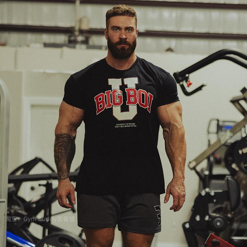 THAVAGE克里斯修身短袖健身弹力收袖口锥形CBUM美式训练运动男T恤,淘宝优惠券,粉丝福利购,淘宝优惠卷