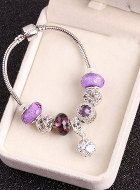 diy韩版学生百搭森系手镯琉璃珠