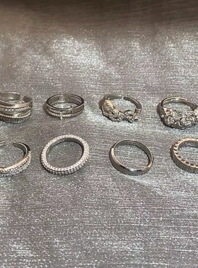 国风东大门银色戒指复古时尚个性气质指环潮流百搭手饰设计感小众