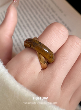 新款缠绕简约时尚开口戒指复古ins时尚百搭食指戒小众高级感手饰